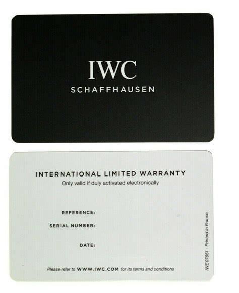 iwc warranty card|iwc warranty check.